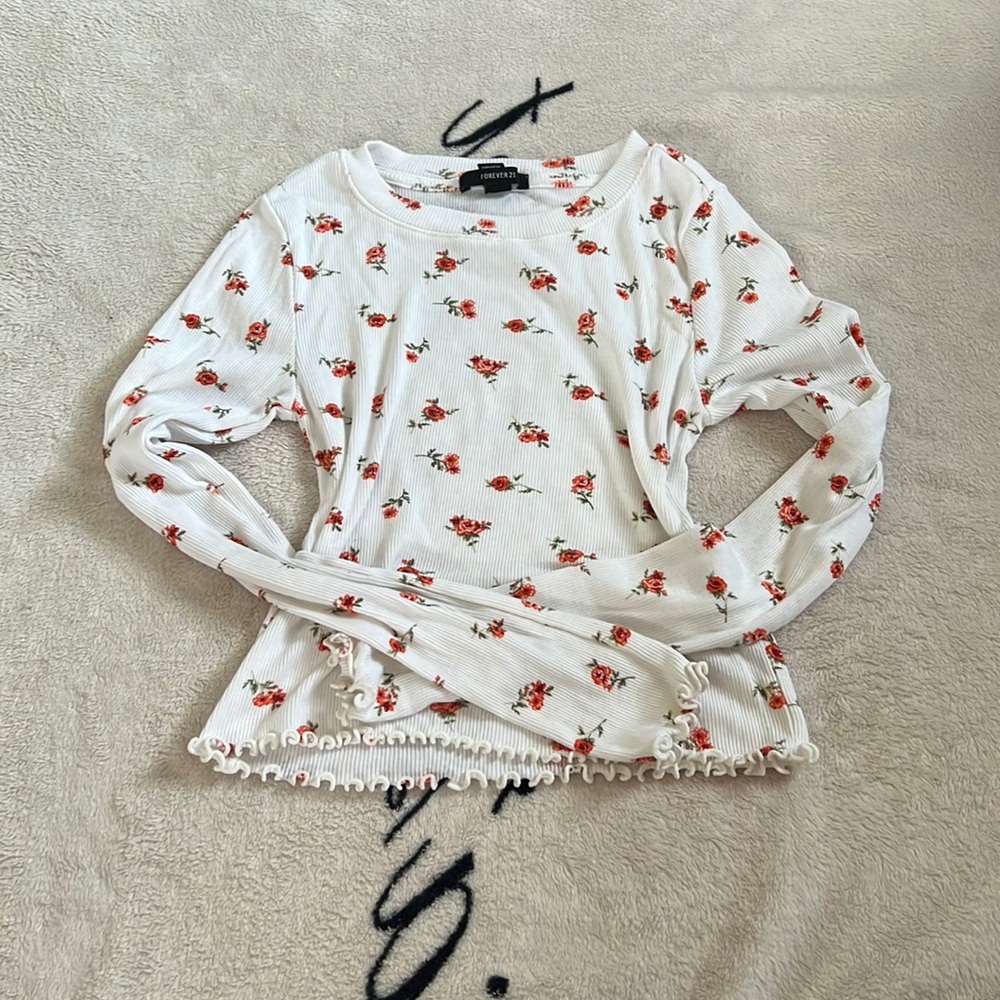 Rose Long-Sleeve Crop